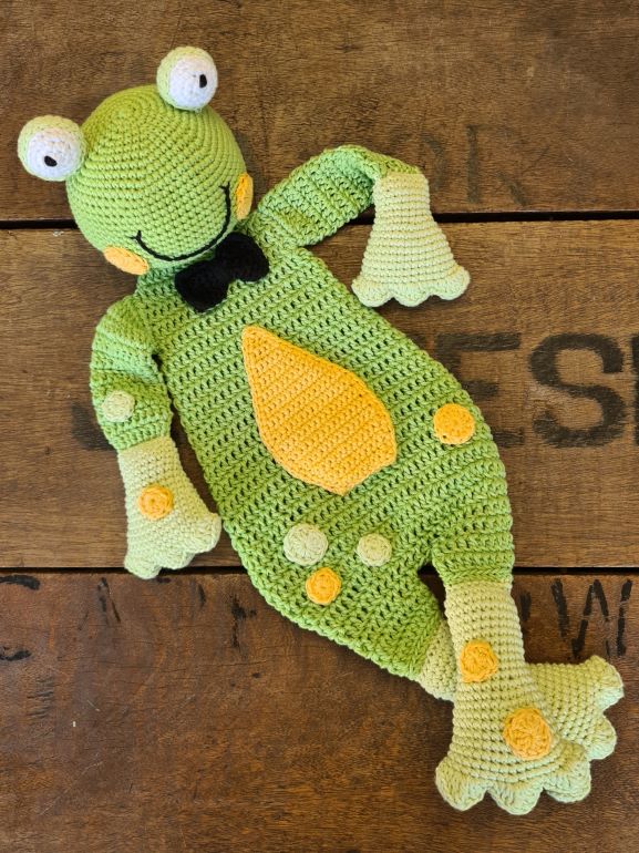 Melly Teddy Ragdoll Crochet Lovey Fredrick Frog