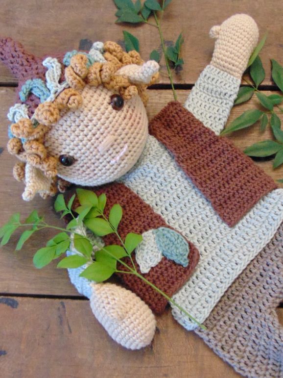 Melly Teddy Ragdoll Crochet Lovey Forest Elf