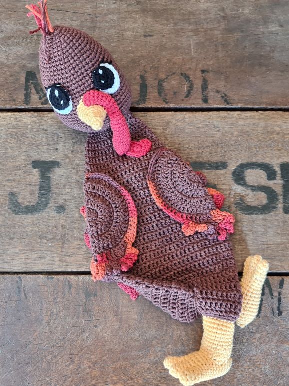 Melly Teddy Ragdoll Crochet Lovey Tom Turkey